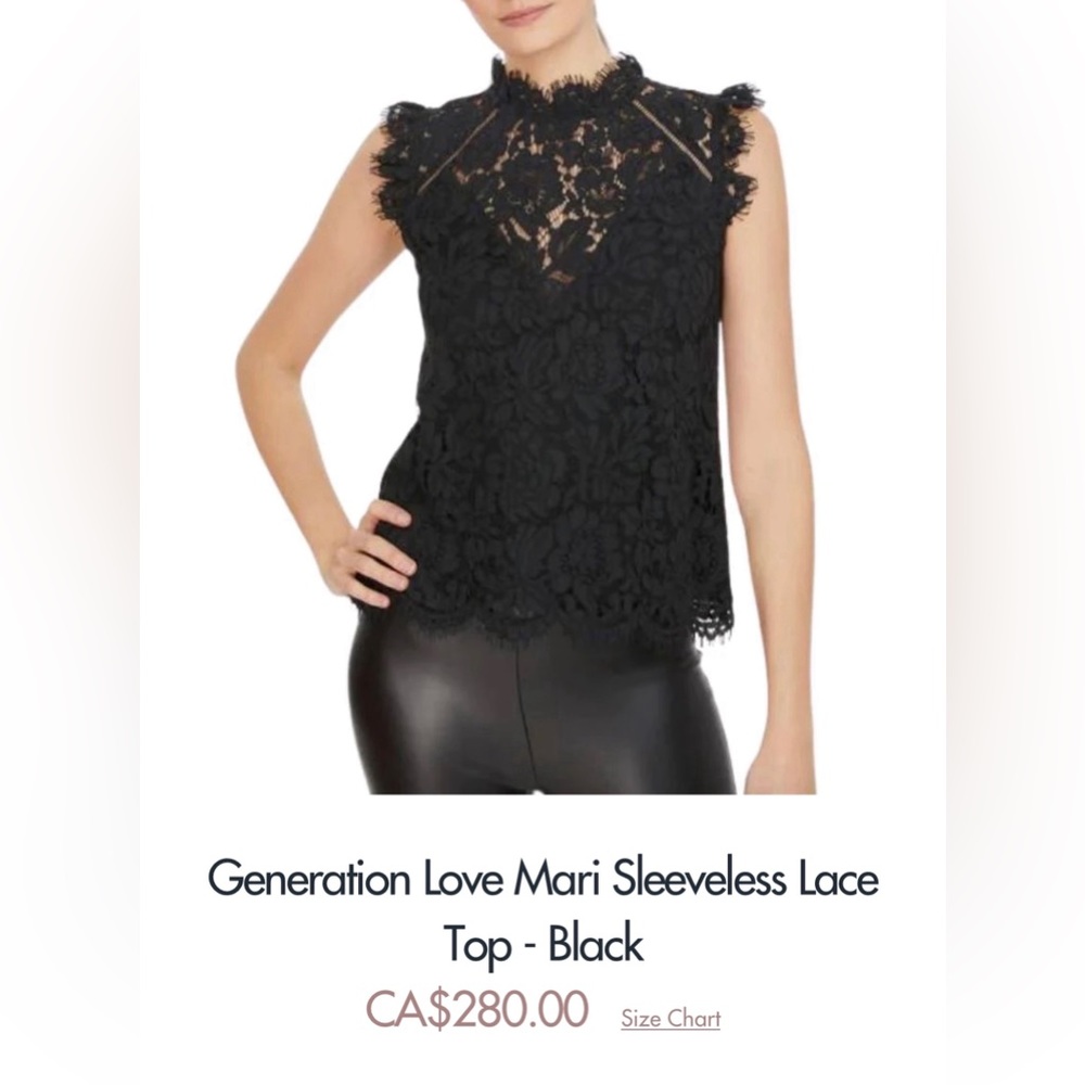 SOLD OUT! Generation Love super elegant and feminine sleeveless Lace top.